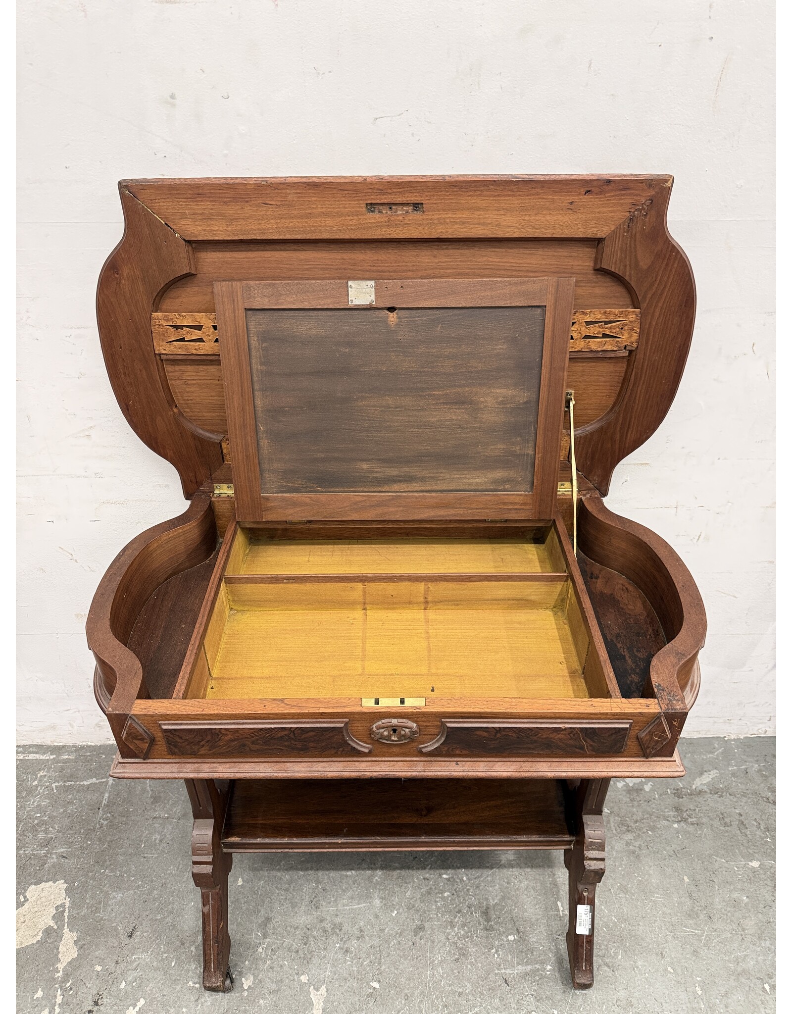Edwardian-Style Wood Writing Table/Desk