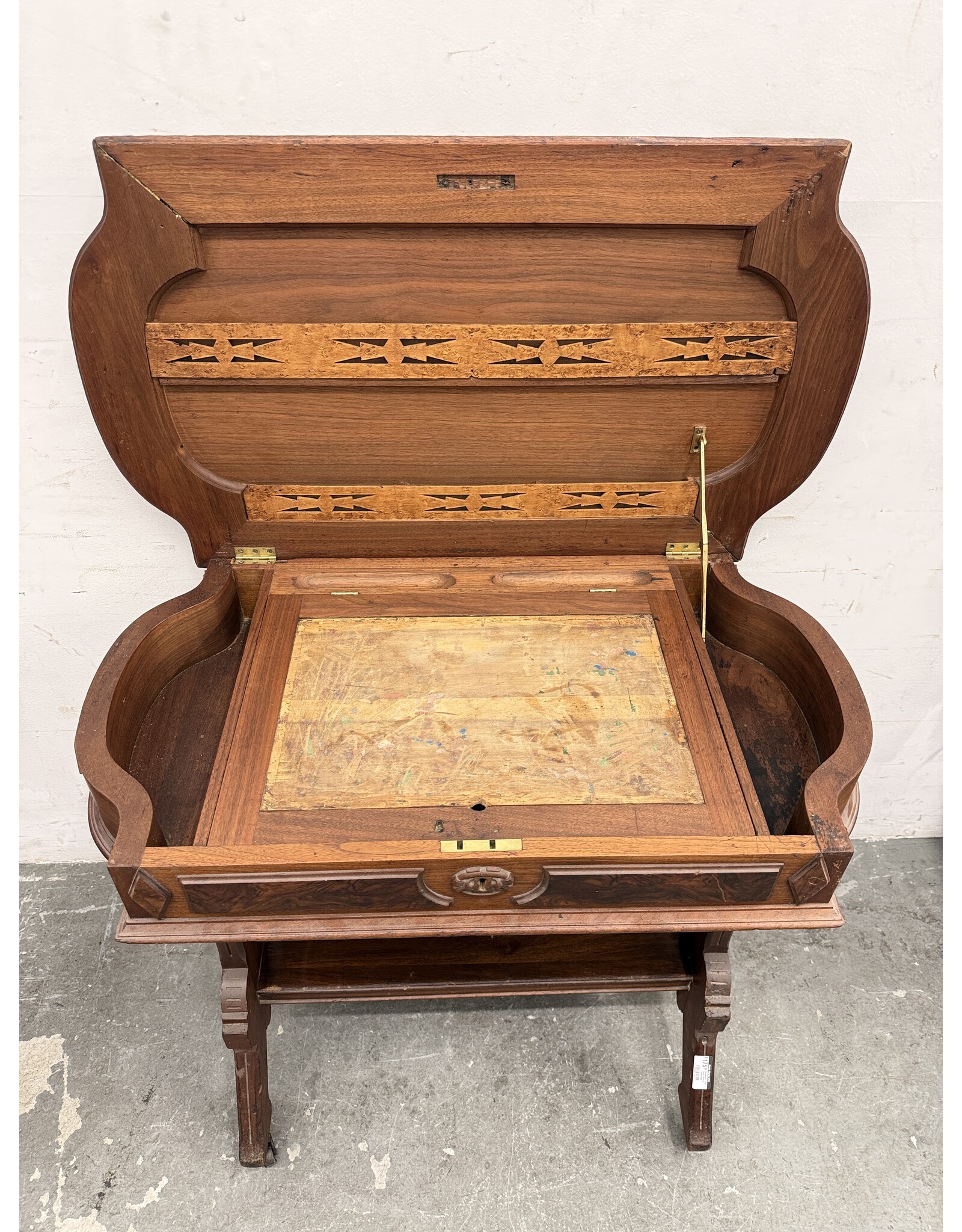 Edwardian-Style Wood Writing Table/Desk