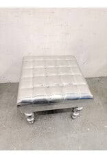 Cast-Aluminum Ottoman/Stool