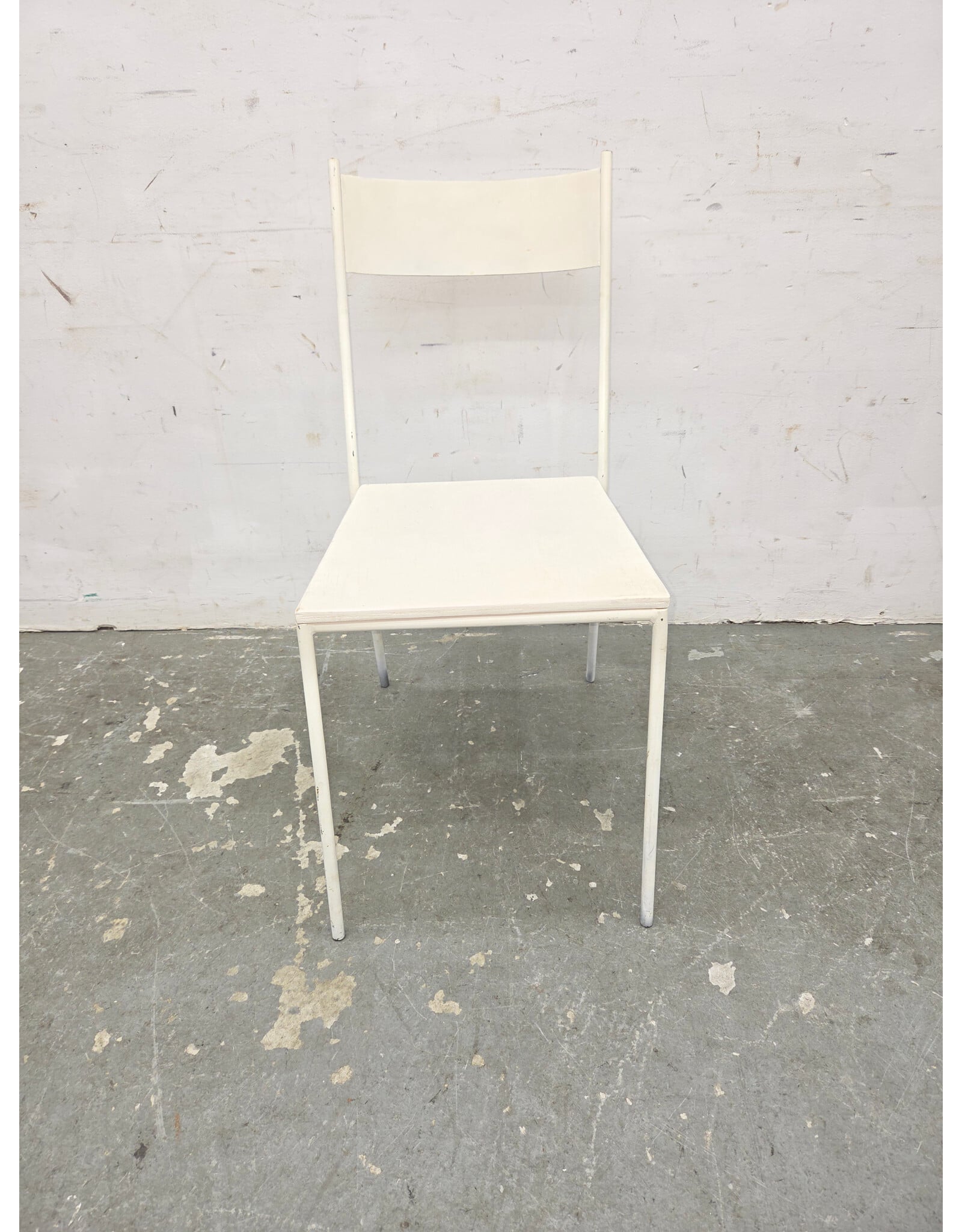 White Metal Dining Chair