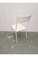 White Metal Dining Chair