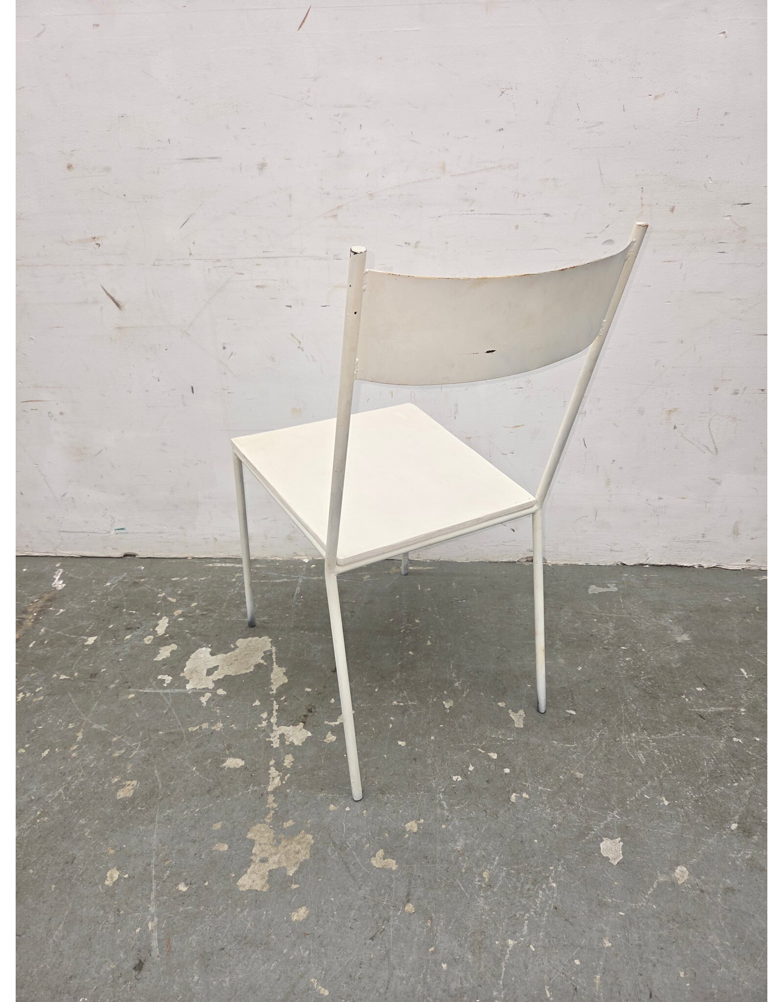 White Metal Dining Chair