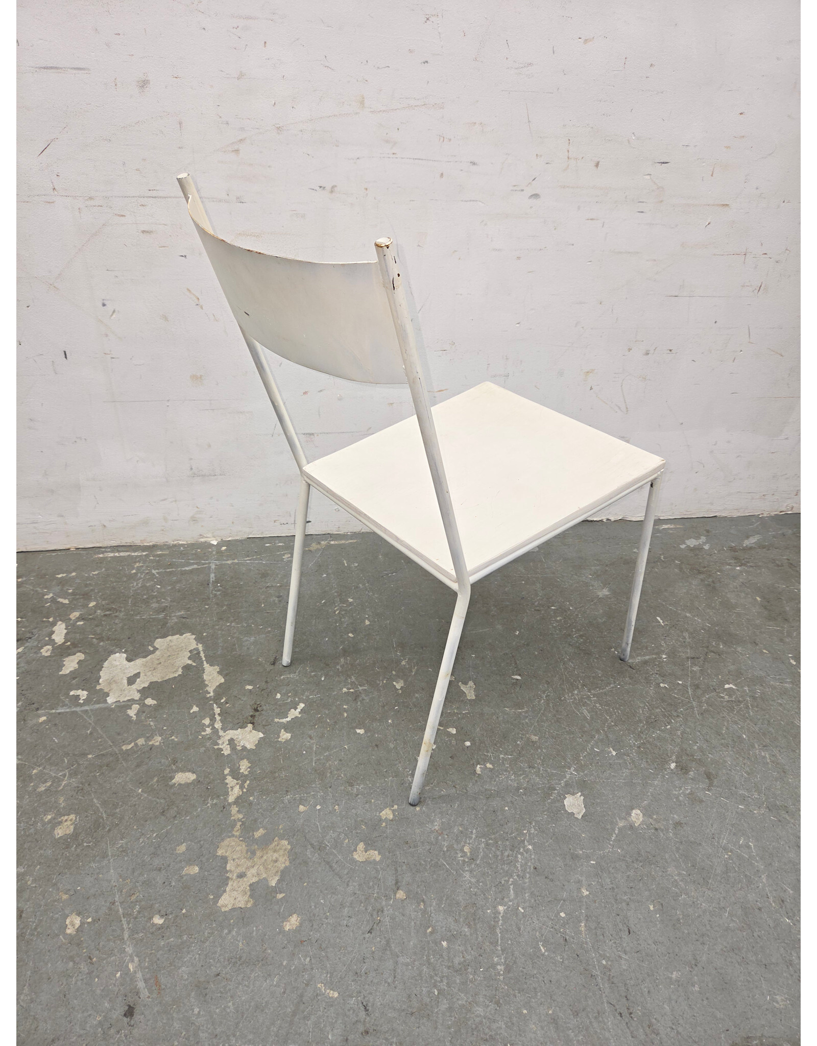 White Metal Dining Chair