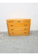 Vintage Mid-Century Golden Oak Chest of Drawers