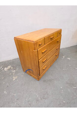 Vintage Mid-Century Golden Oak Chest of Drawers