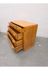 Vintage Mid-Century Golden Oak Chest of Drawers