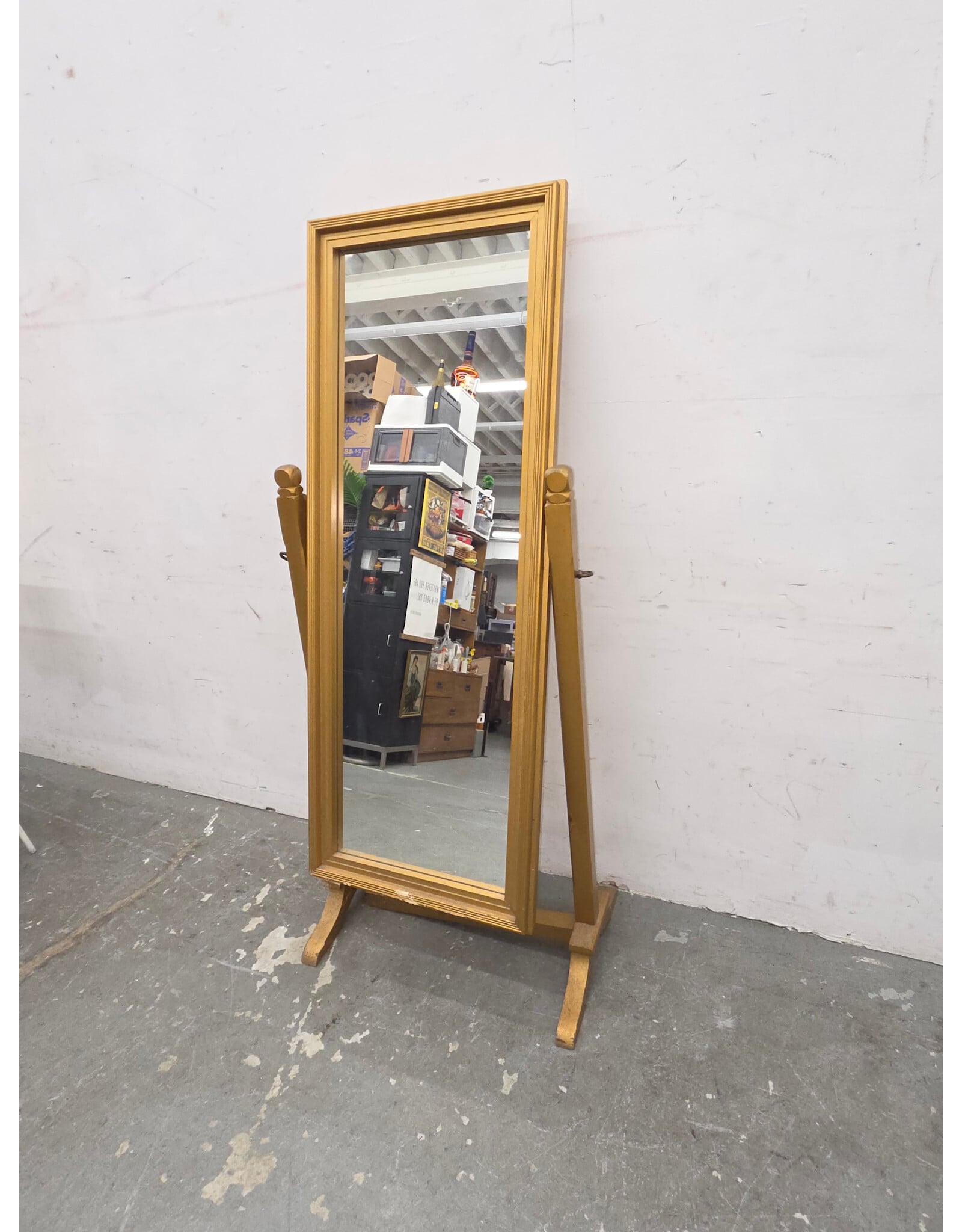 Wooden Cheval Mirror