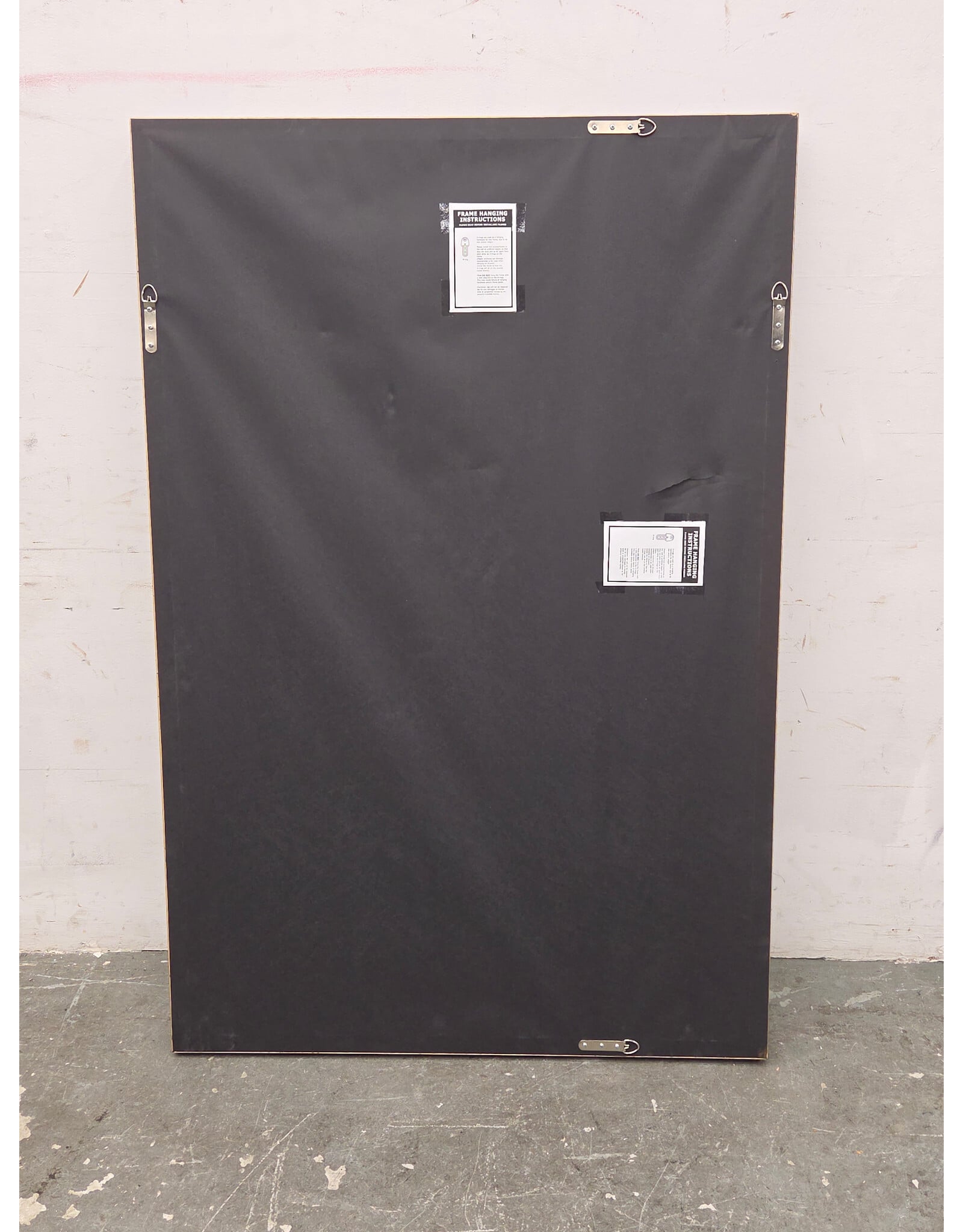 Large Rectangular Black-Framed Floor