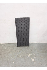 Short Woven Fiber Folding Screen - Black - 4 Panel