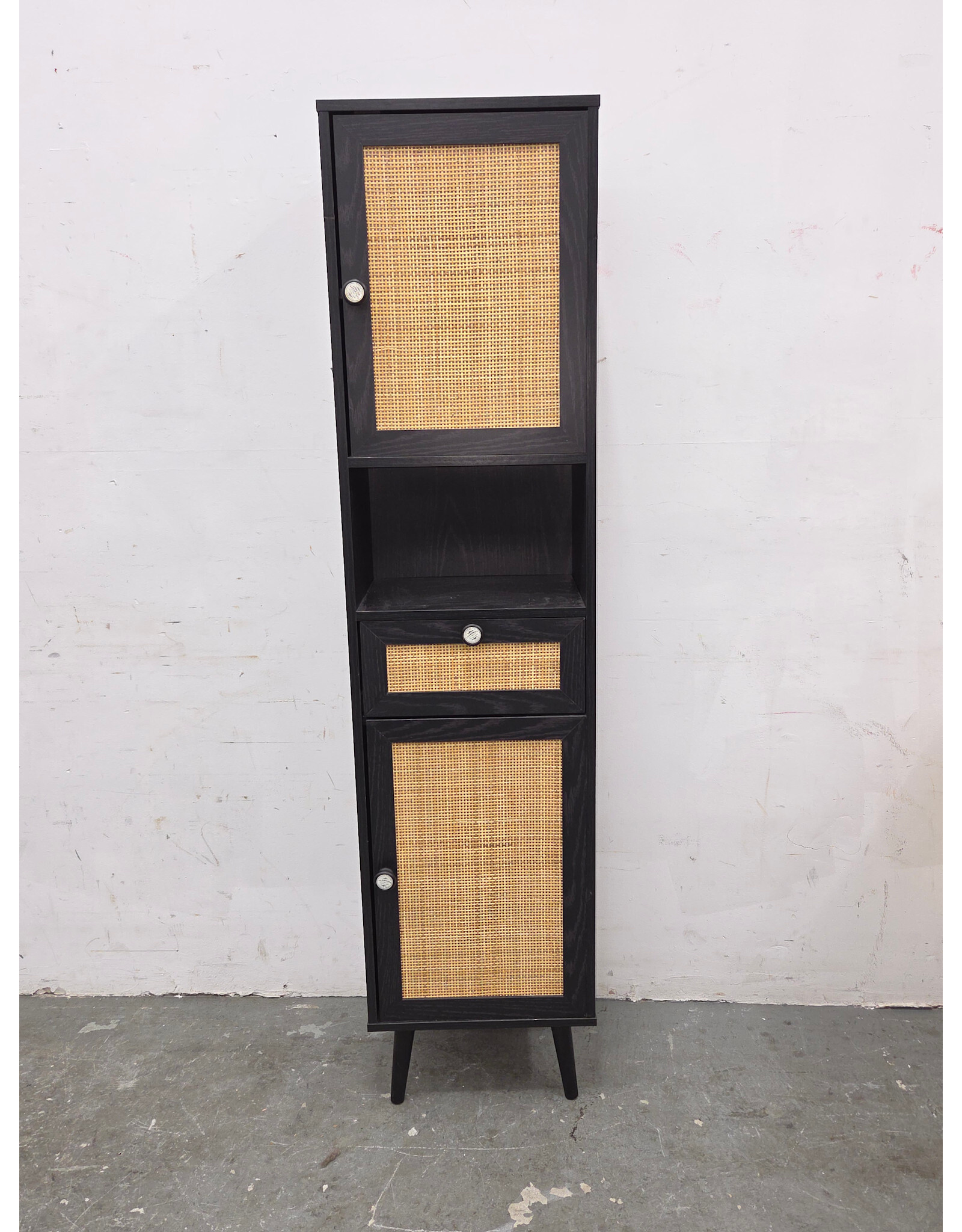 Frances Woven Rattan Tallboy Bathroom Unit