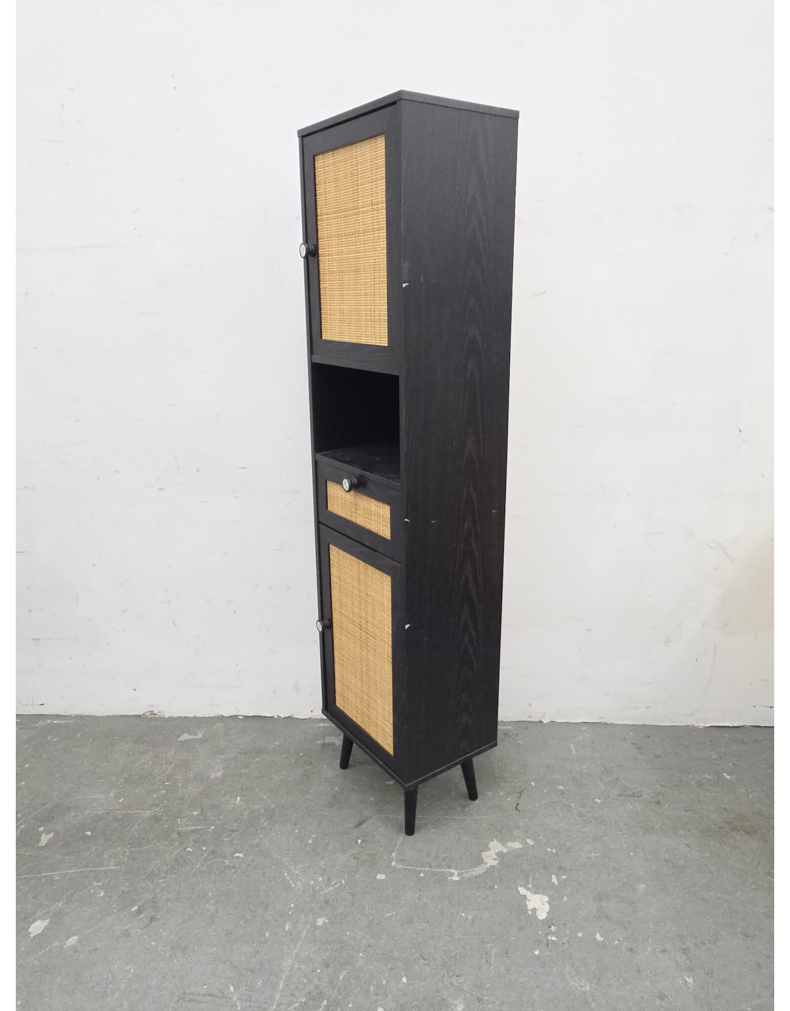 Frances Woven Rattan Tallboy Bathroom Unit