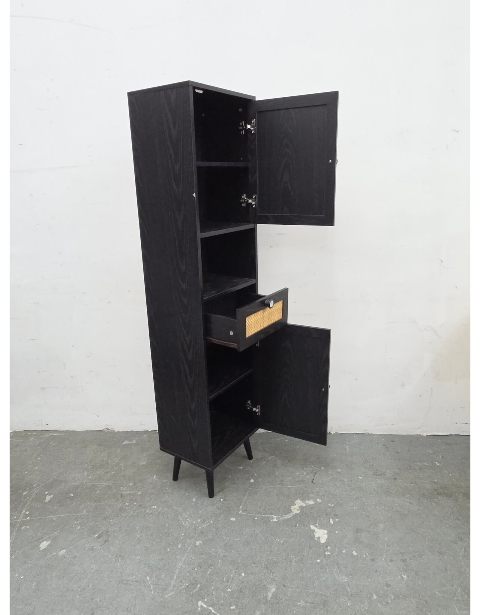 Frances Woven Rattan Tallboy Bathroom Unit