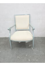 French Louis XVI Style Upholstered Dining Armchair