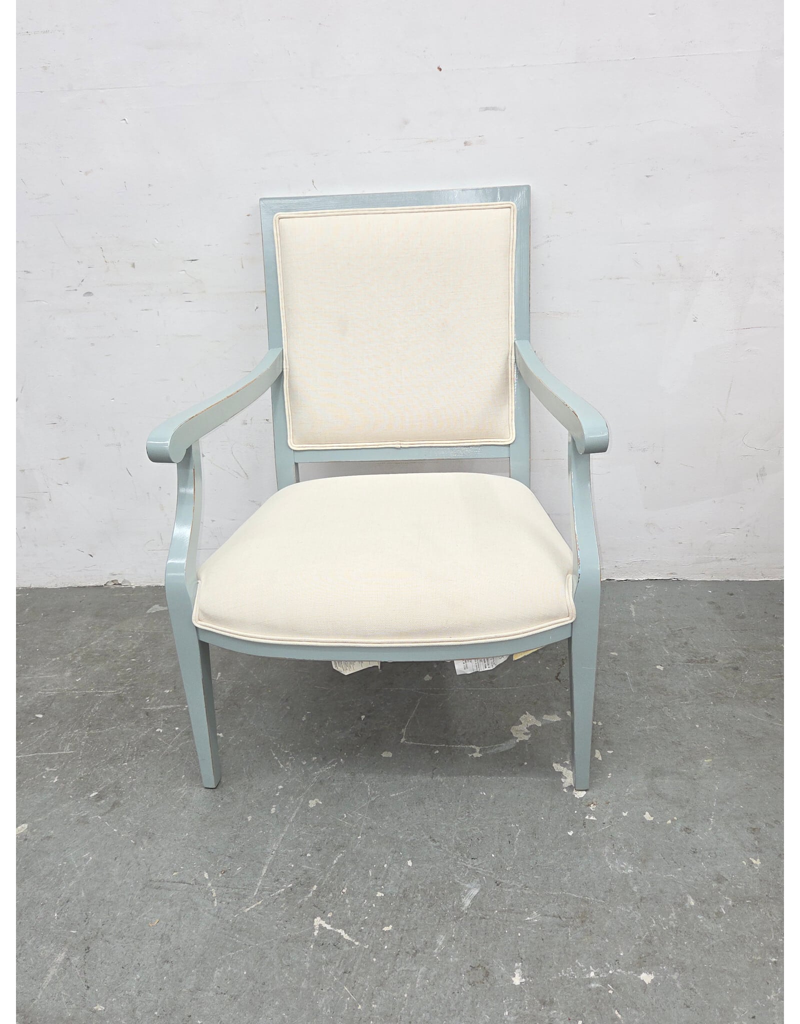 French Louis XVI Style Upholstered Dining Armchair