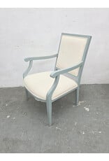 French Louis XVI Style Upholstered Dining Armchair
