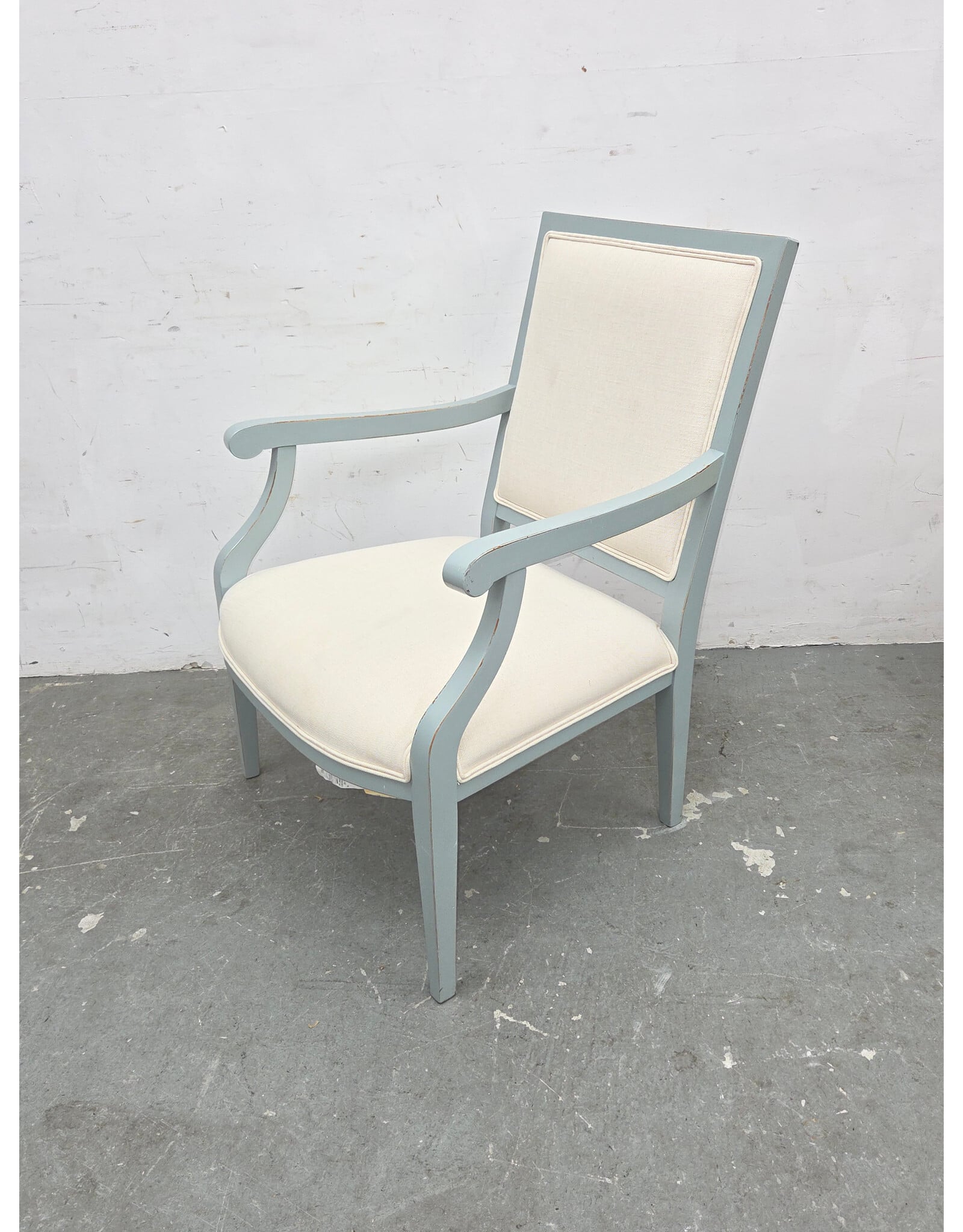 French Louis XVI Style Upholstered Dining Armchair