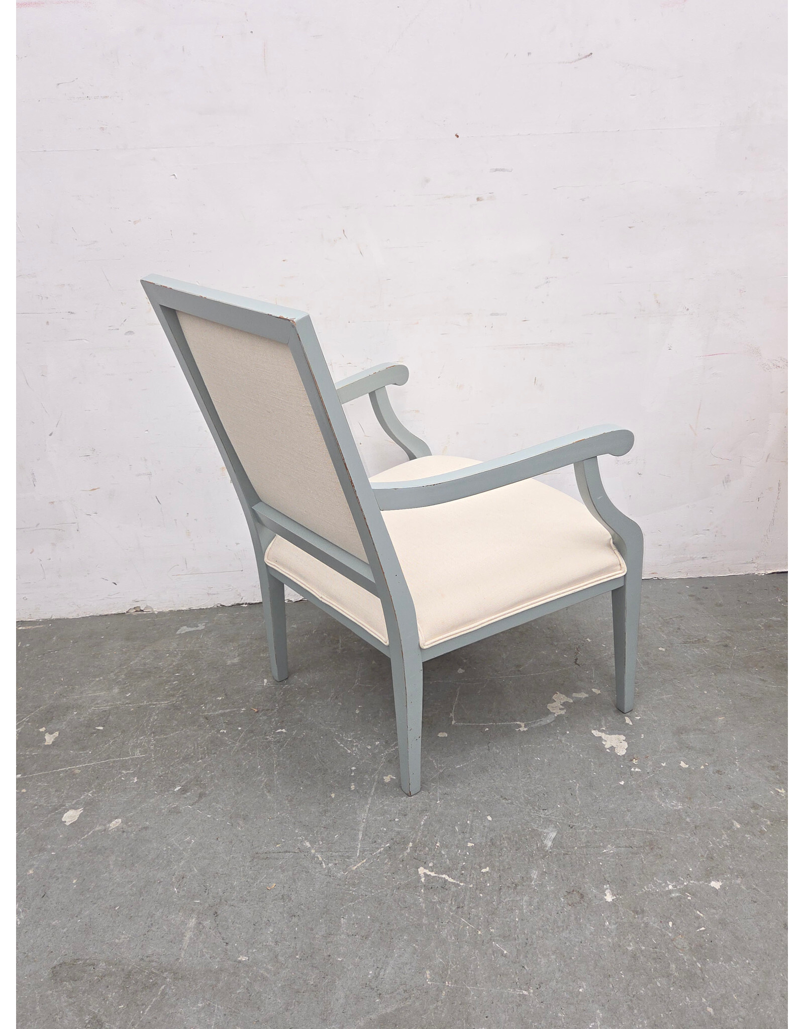 French Louis XVI Style Upholstered Dining Armchair