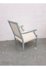 French Louis XVI Style Upholstered Dining Armchair