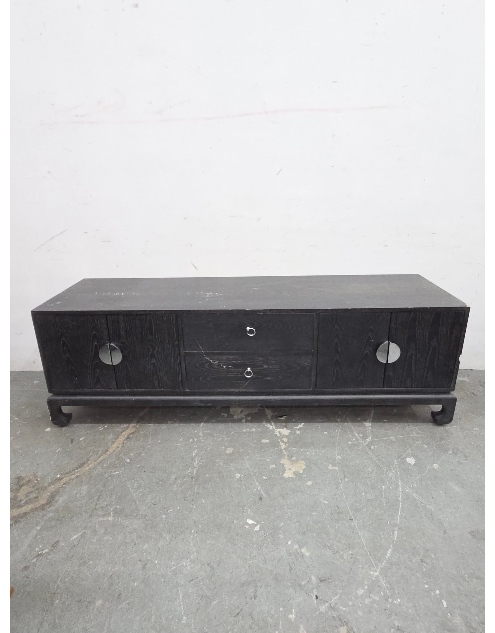 Black Wooden Media Console