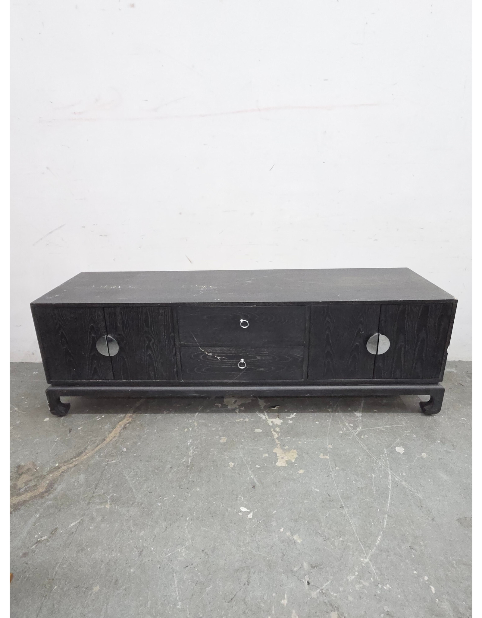 Danco Made in Italy Black Wooden Media Console