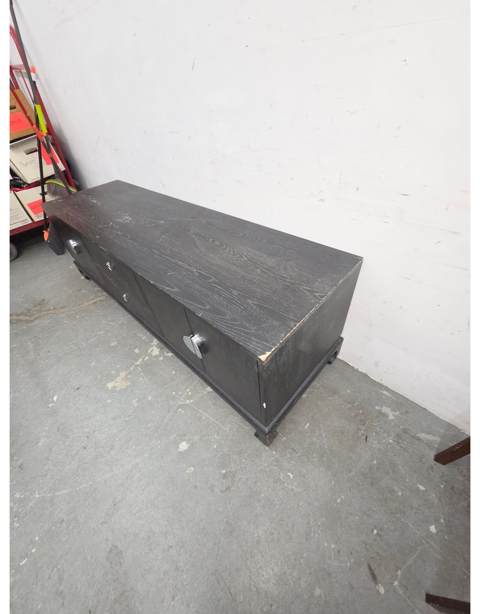 Black Wooden Media Console