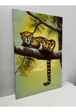 Leopard, painting on canvas, sgnd Taylor