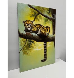 Leopard, painting on canvas, sgnd Taylor