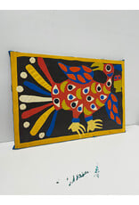 Vintage African Bird Textile Wall Hanging