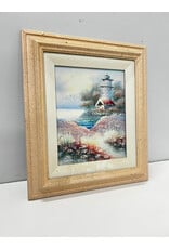 Little Lighthouse, framed painting on canvas, sgnd Nathan
