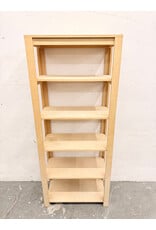 Open-Frame Light Wood 5-Tier Etagere Bookcase