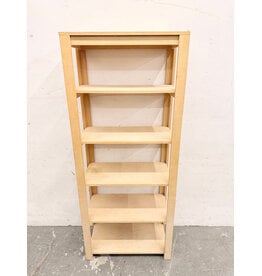 Open-Frame Light Wood 5-Tier Etagere Bookcase