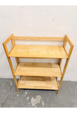 3-Tier Solid Wood Folding Bookcase
