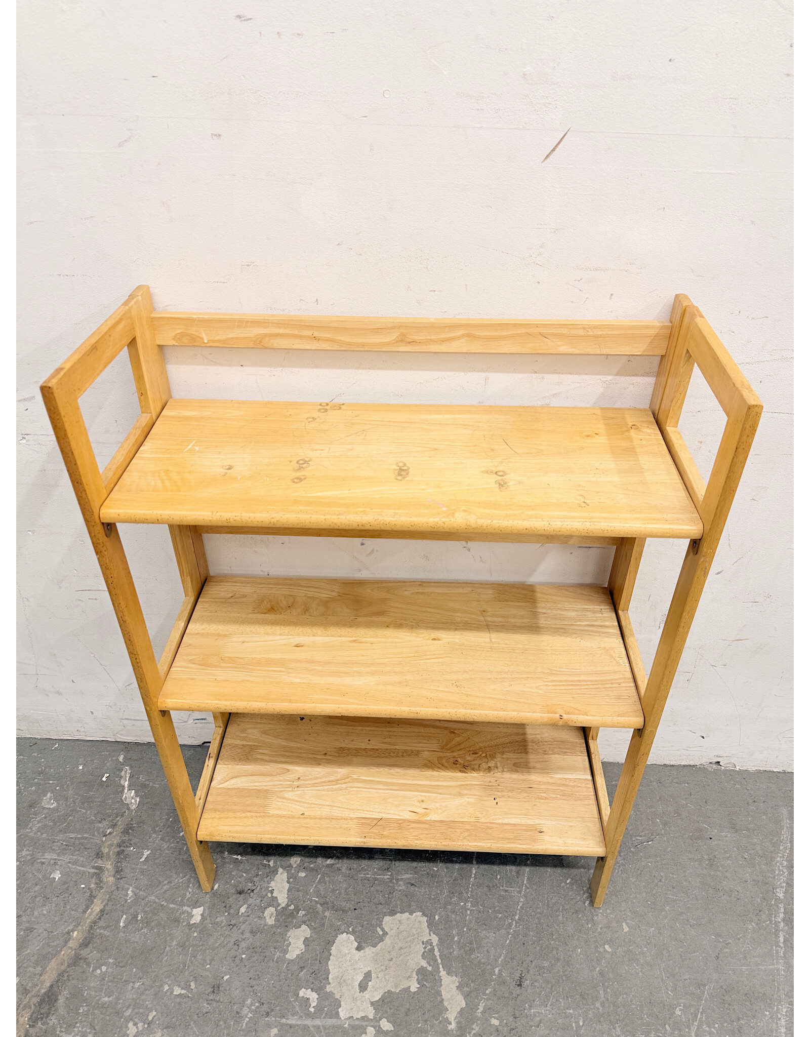 3-Tier Solid Wood Folding Bookcase