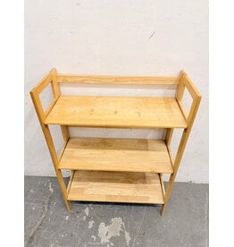 3-Tier Solid Wood Folding Bookcase
