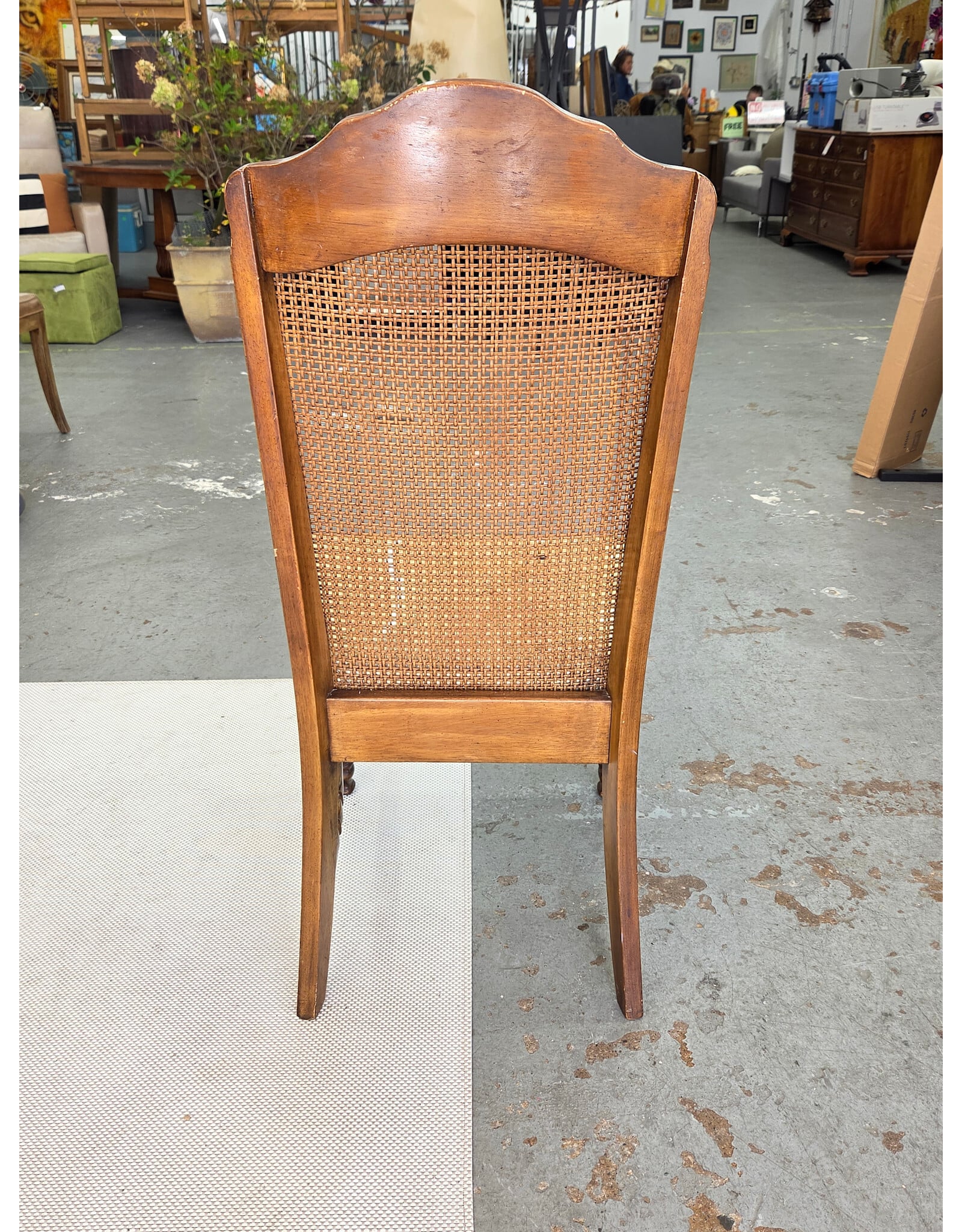 Vintage Cane-Back Dining Side Chair by Singer Furniture