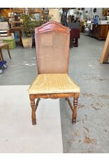 Vintage Cane-Back Dining Side Chair by Singer Furniture