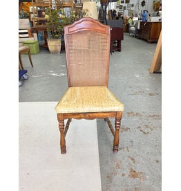Vintage Cane-Back Dining Side Chair by Singer Furniture