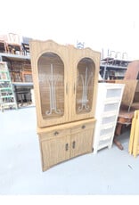 Two-Piece Vintage Hutch Armoire System