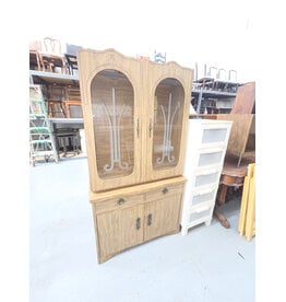 Two-Piece Vintage Hutch Armoire System