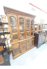 Vintage Wooden China Cabinet with Wooden Buffet