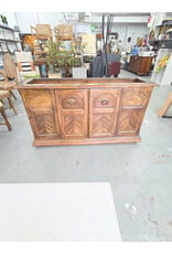 Vintage Wooden China Cabinet with Wooden Buffet