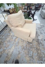 Slipcovered Armchair with Contrasting Patterned Piping by Crate & Barrel