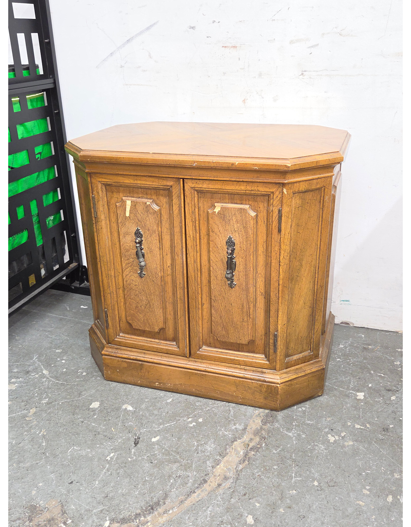 Vintage Wooden Octagonal Accent Storage