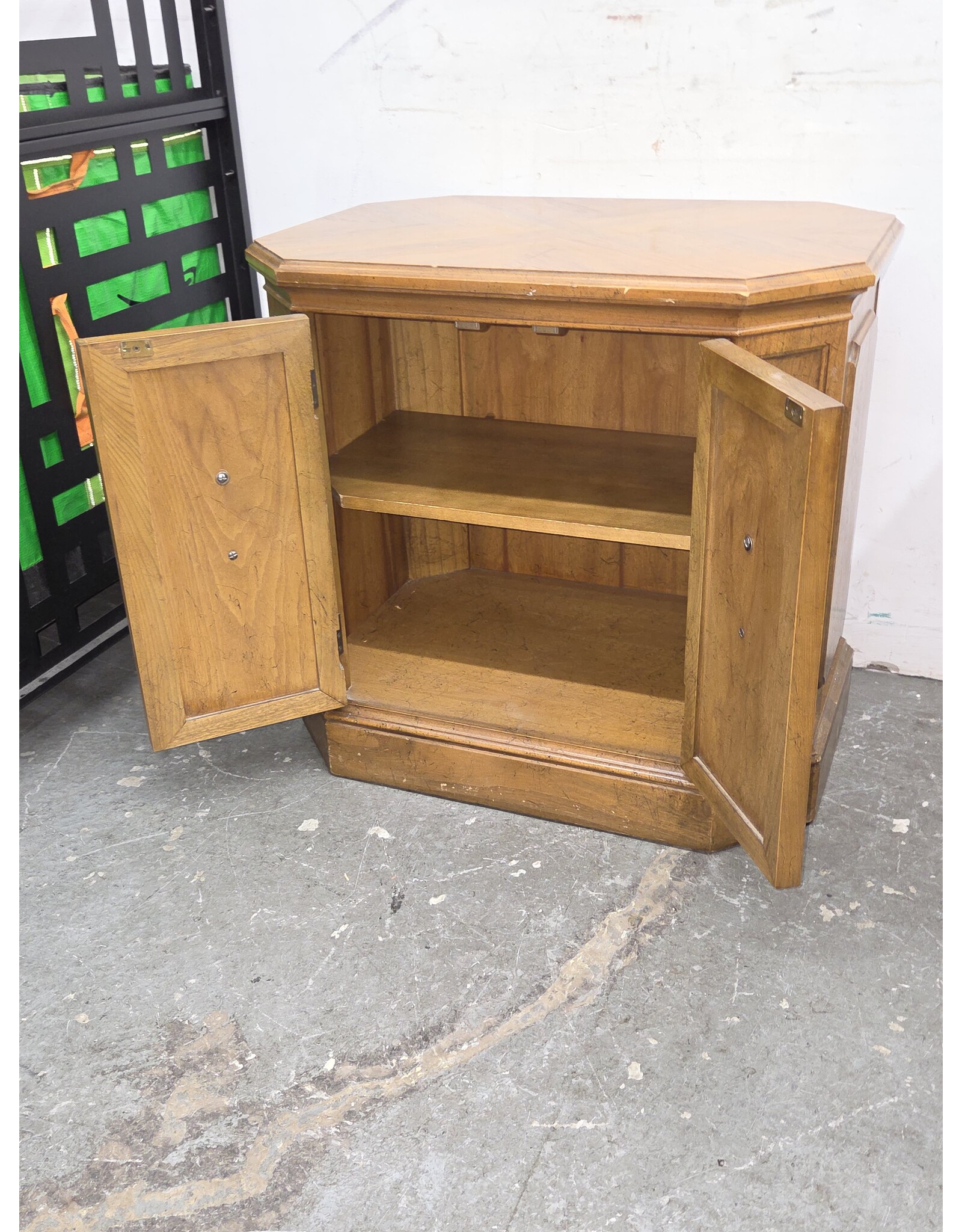 Vintage Wooden Octagonal Accent Storage