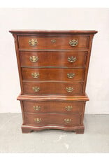 Bassett 6-Drawer Mahogany Wood Chest on Chest