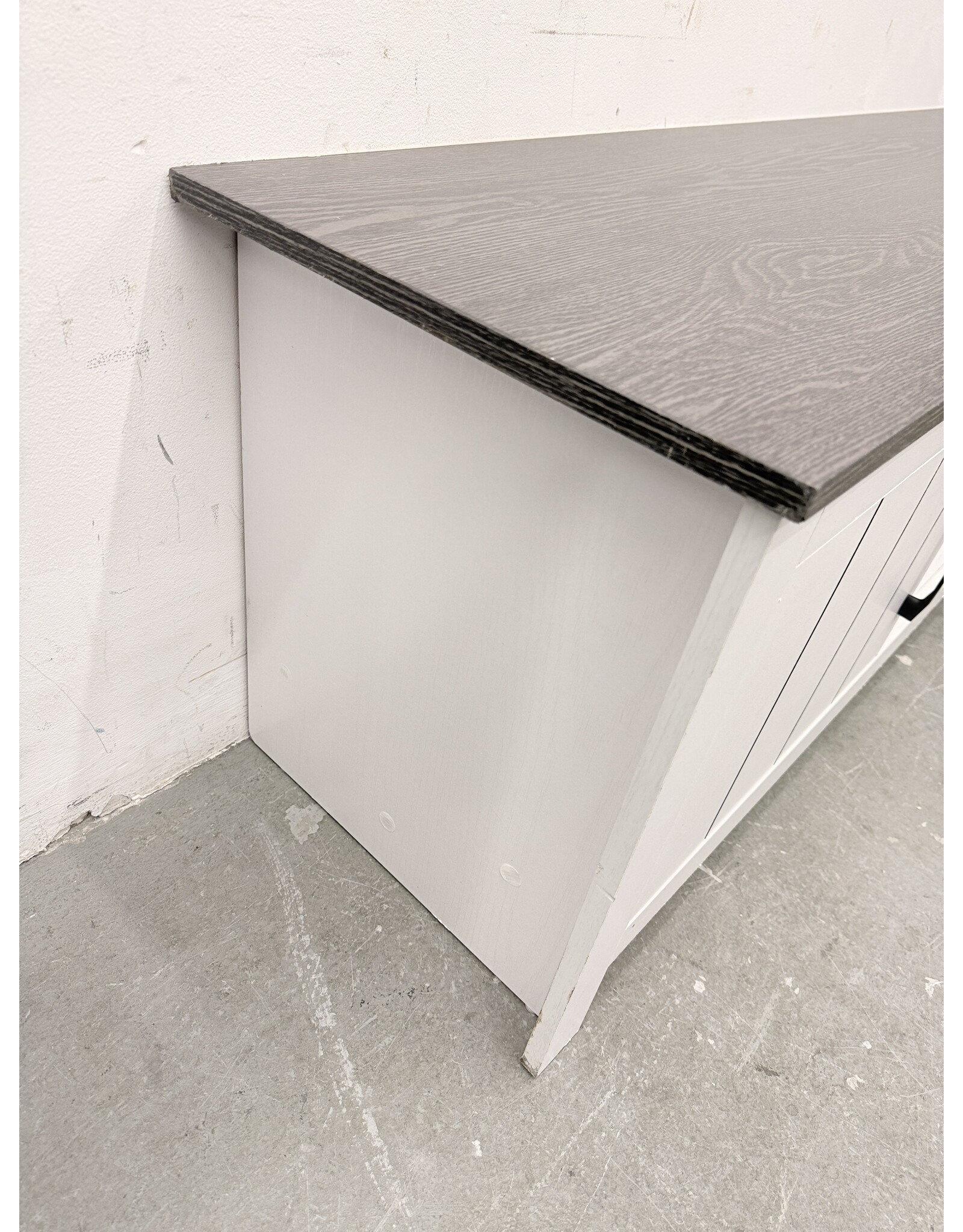 Farmhouse-Style Wooden Media Console