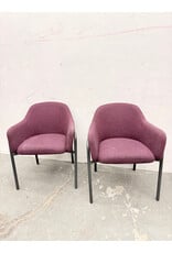 Modern Purple_Maroon Fabric Club Chair