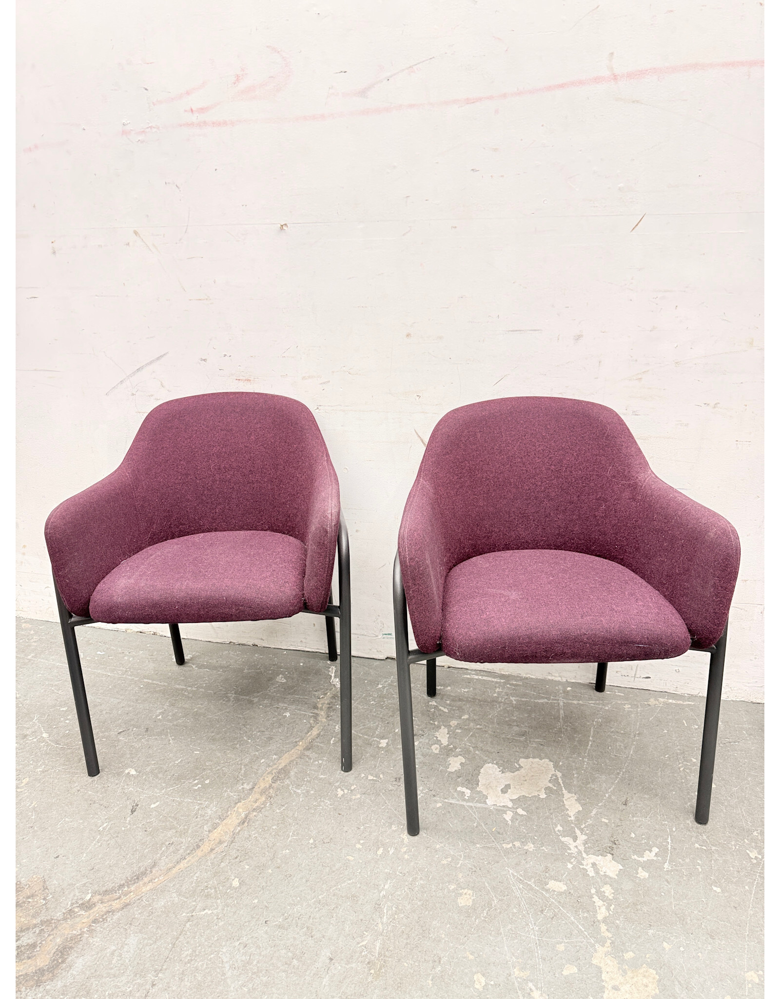 Modern Purple_Maroon Fabric Club Chair