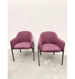 Modern Purple_Maroon Fabric Club Chair