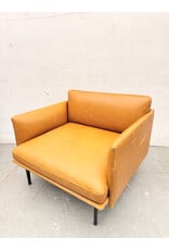 Modern Scandinavian-Style Muuto Outline Lounge Chair by Anderssen  & Voll in Cognac Leather